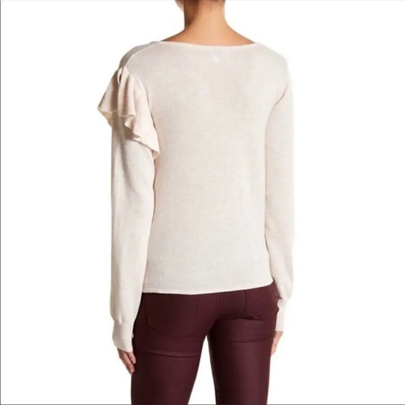 John + Jenn Women’s Asymmetrical Ruffle Sweater - Picture 2 of 7